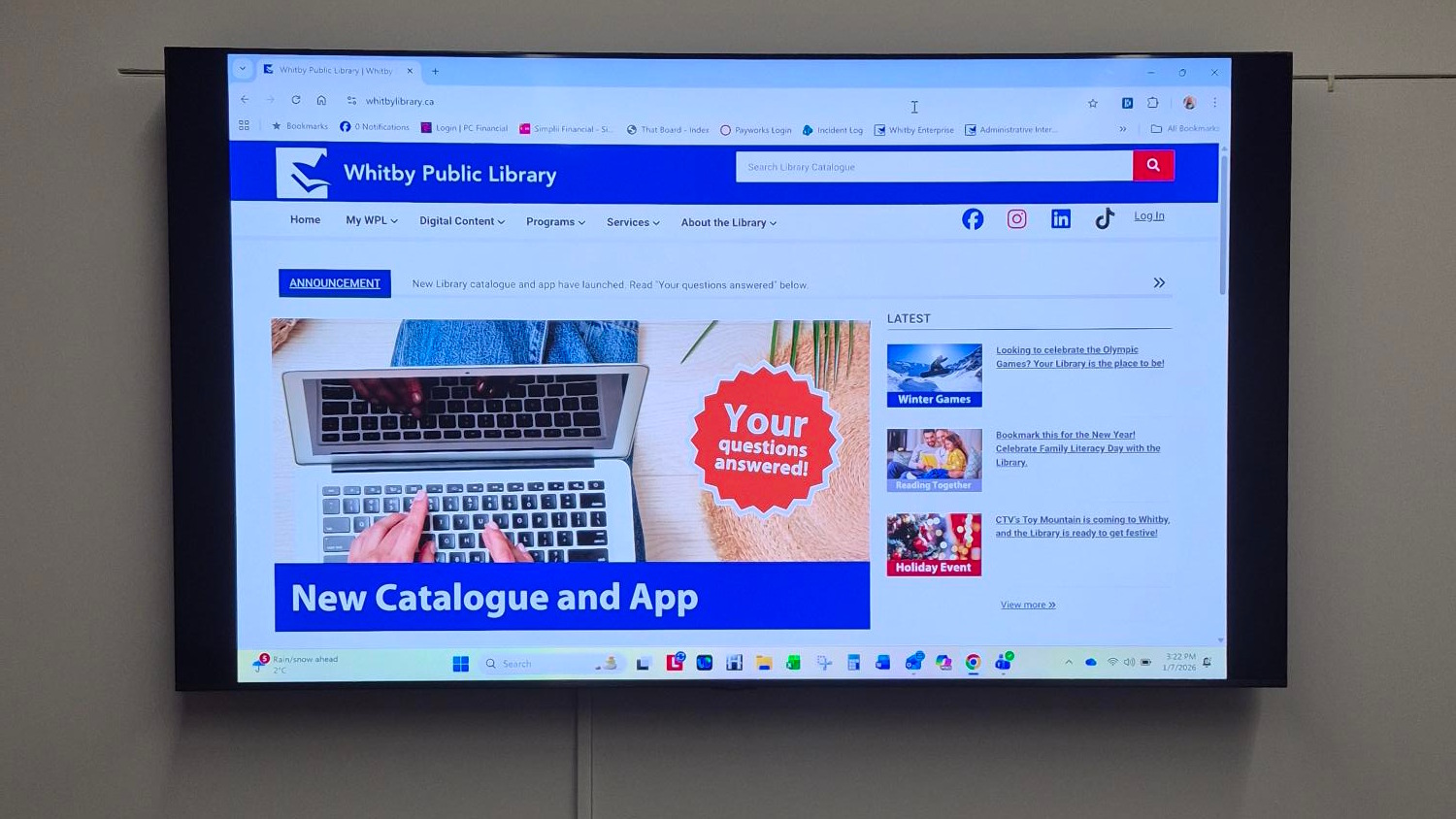 Image of Smart TV in Meeting Room 2